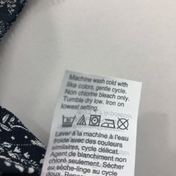 Point Sur JCrew Chiffon Fern Leaf  blouse Small - Picture 7 of 8